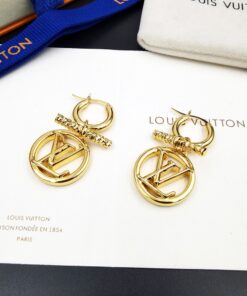 Louis Vuitton Baby Louise Earrings Gold Hardware For Women