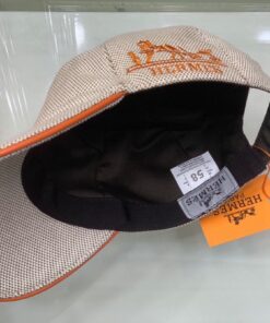Hermes Davis H Primavera Cap Beige Hermes Cap - Image 3
