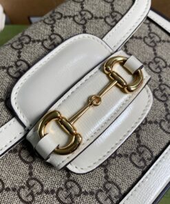 Gucci Horsebit 1955 GG Mini Bag White For Women 8in/21cm - Image 3