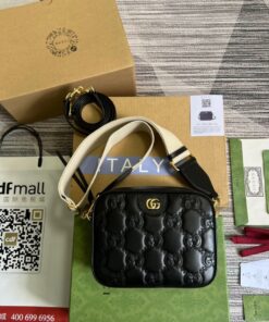 Gucci Matelasse Shoulder Bag Black For Women, Women’s Bags 8.5in/22cm GG 702234 UM8HG 1046 - Image 7
