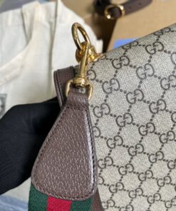 Gucci Blondie Medium Shoulder Bag 11.4in/ 29cm Beige/ Ebony GG Supreme Canvas Gold Hardware For Women 699210 96IWG 8745 - Image 13