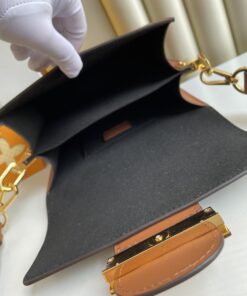 Louis Vuitton Mini Dauphine Crossbody Bag 7.9in/ 20cm Brown Monogram Canvas Gold Hardware For Women M45959 - Image 4