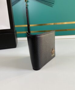 Gucci Bee Logo Black Bi-Fold Wallet For Men 11cm/4.3in GG 523664 - Image 8