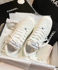 Chanel Sneakers White For Women, Women’s Shoes 0.4in/1cm G39225 - Image 6