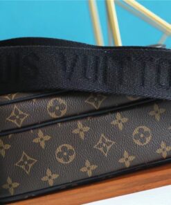 Louis Vuitton S-Lock Messenger Monogram Macassar For Men, Shoulder and Crossbody Bags 8.7in/22cm LV M45806 - Image 5