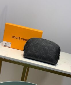 Louis Vuitton Cosmetic Pouch PM Monogram Eclipse Canvas For Women 7.5in/19cm