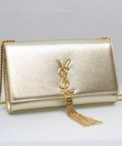 Saint Laurent Kate Chain Wallet With Tassel 9.4in/ 24cm Yellow Copper For Women - Image 3