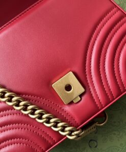 Gucci GG Marmont Mini Top Handle Bag Red For Women 8.3in/21cm - Image 9