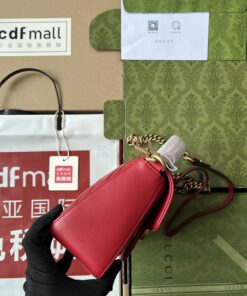 Gucci GG Marmont Mini Top Handle Bag Red For Women 8.3in/21cm - Image 8