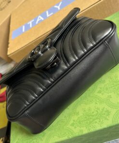 Gucci Marmont Matelasse Mini Bag Black For Women 8.5in/22cm - Image 4