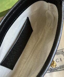 Gucci Jackie 1961 Mini Shoulder Bag Black And Ivory GG Denim Jacquard For Women 7.5in/19cm GG 685127 UN3AG 1294 - Image 5