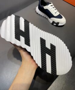 Hermes Bouncing Sneakers Dark Blue For Men - Image 4