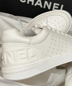 Chanel Sneakers White For Women, Women’s Shoes 0.4in/1cm G39225 - Image 4