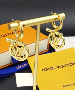 Louis Vuitton Baby Louise Earrings Gold Hardware For Women - Image 5