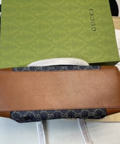 Gucci Ophidia GG Medium Tote Dark Blue And Ivory Eco Washed Organic GG Jacquard Denim For Women 15in/38cm GG 631685 2KQGG 8375 - Image 11