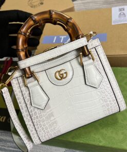 Gucci Diana Mini Tote Bag White For Women, Women’s Bags 7.9in/20cm GG - Image 3