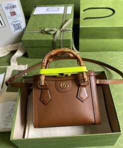 Gucci Diana Mini Tote Bag Brown For Women 8in/20cm GG 655661-17QDT-2582 - Image 3