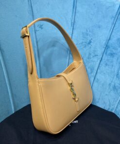 Saint Laurent LE 5 À 7 Hobo Bag In Smooth Beige For Women 9in/23cm YSL 6572282R20W9832 - Image 5