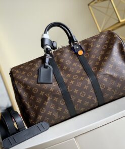 Louis Vuitton Keepall Bandouliere 45 Travel Bag 17.7in/ 45cm Brown Silver Hardware M56711 - Image 3