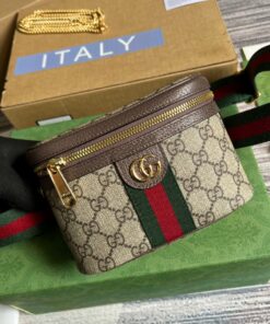Gucci Ophidia Belt Bag With Web Beige/Ebony Soft GG Supreme Canvas 7.1in/18cm GG 699765 96IWG 8745 - Image 3