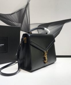 Saint Laurent Cassandra Medium Top Handle Bag In Grain Black For Women 9.6in/24.5cm YSL 623931BOW0W1000 - Image 4