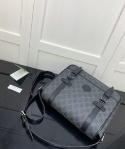 Gucci Messenger Bag Black For Men 11in/28cm GG 658542 KGDHN 1000 - Image 3
