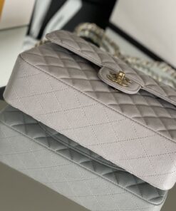 Alternative view of Chanel Classic Medium Crossbody Bag 10in/ 25.5cm Grey Gold Hardware For Women A01112