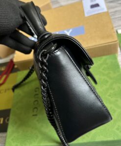 Gucci Marmont Mini Top Handle Bag Black For Women, Women’s Bags 8.3in/21cm GG - Image 4