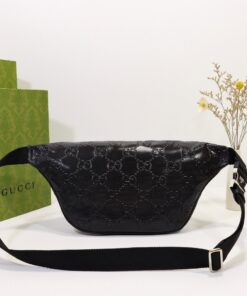 Gucci Embossed Belt Bag Black For Men 11in/28cm 645093 1W3CN 1000 - Image 4