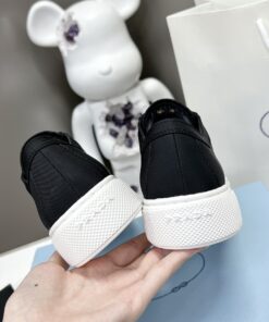 Prada Macro Re-Nylon And Brushed Sneakers Black For Women 1.2in/30mm PRD - Image 3