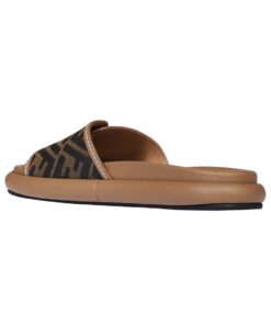 Alternative view of Fendi Feel Brown Fabric Slides For Women- 8X8404AJZFF1ICN
