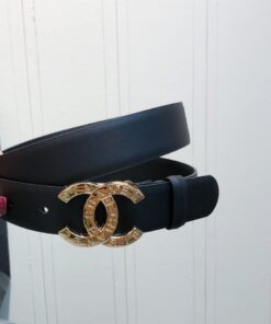 Chanel Belt With Double C Buckle 30mm Belt Black For Women - Image 4