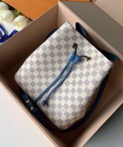 Louis Vuitton NeoNoe MM Bucket Bag Damier Azur Canvas Bleuet Blue For Women, Shoulder And Crossbody Bags, 10.2in/26cm – N40153 - Image 3
