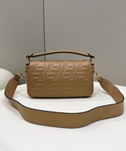 Fendi Baguette Shoulder Bag 10.6in 27cm Brown Gold Hardware For Women FF 8BR600 - Image 5