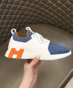Hermes Depart Sneaker White/Blue For Men - Image 4