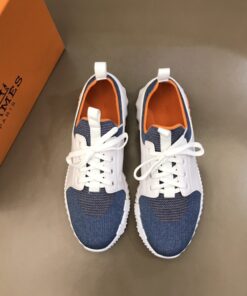 Hermes Depart Sneaker White/Blue For Men - Image 3