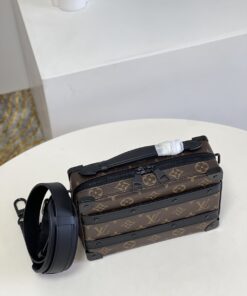 Louis Vuitton Handle Soft Trunk Monogram Macassar Canvas For Men, Men’s Bags 8.5in/22cm LV M45935 - Image 9