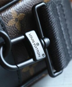 Louis Vuitton S-Lock Messenger Monogram Macassar For Men, Shoulder and Crossbody Bags 8.7in/22cm LV M45806 - Image 4