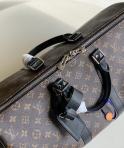 Louis Vuitton Keepall Bandouliere 45 Travel Bag 17.7in/ 45cm Brown Silver Hardware M56711 - Image 4