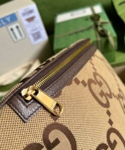 Gucci Jumbo GG Belt Bag Camel And Ebony Jumbo GG Canvas 15.3in/39cm GG 696031 UKMDG 2570 - Image 16