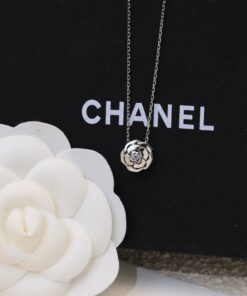 Chanel Extrait De Camélia Necklace Silver Tone For Women - Image 7
