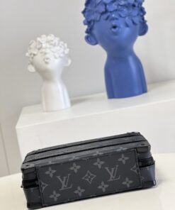 Louis Vuitton Handle Soft Trunk Monogram Eclipse For Men, Men’s Bags 8.5in/22cm - Image 3