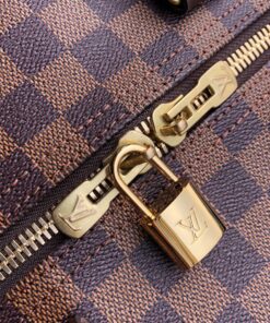 Louis Vuitton Keepall Bandouliere 45 Travel Bag 17.7in/ 45cm Brown Damier Ebene Gold Hardware N41428 - Image 11