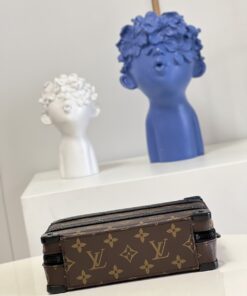 Louis Vuitton Handle Soft Trunk Monogram Macassar Canvas For Men, Men’s Bags 8.5in/22cm LV M45935 - Image 8