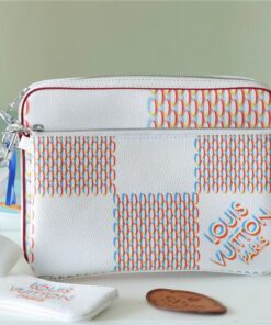 Louis Vuitton Trio Messenger Damier Spray White For Men, Men’s Bags, Shoulder And Crossbody Bags 9.5in/25cm LV M20665 - Image 9
