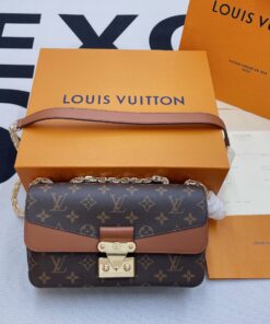 Louis Vuitton Marceau Monogram Canvas Caramel Brown For Women, Women’s Handbags, Shoulder and Crossbody Bags 9.6in/24.5cm LV M46127 - Image 4