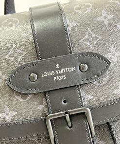 Louis Vuitton Saumur Backpack Monogram Eclipse Canvas Black Hardware For Men M45913 - Image 3