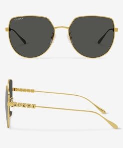 Alternative view of Gucci Butterfly Sunglasses Grey GG1435SA 00158