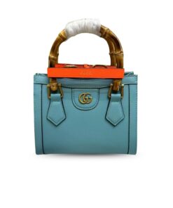 Gucci Diana Mini Tote Bag Light Blue For Women 7.9in/20cm GG 702732 U3ZDT 4377