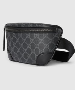 Gucci GG Emblem Small Belt Bag 9.1in/ 23cm Black Silver Hardware For Men 821165 FAED9 1000 - Image 3